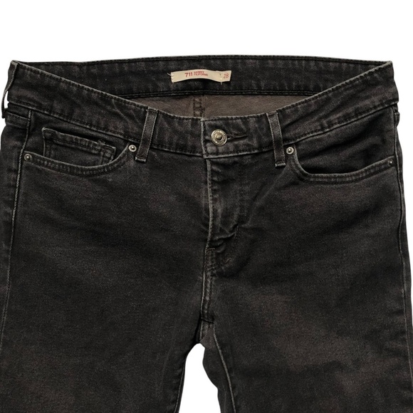Levi’s 711 Skinny Size 28 Charcoal Color Jeans - Picture 3 of 14